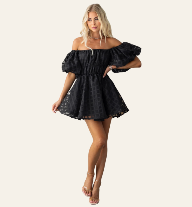 SOPHIE | PUFF-SLEEVE MINI DRESS