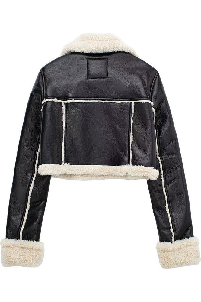 Premium Shearling Biker Jacket