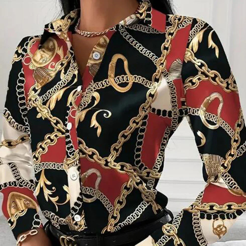 Melvara™ | Chain Print Shirt