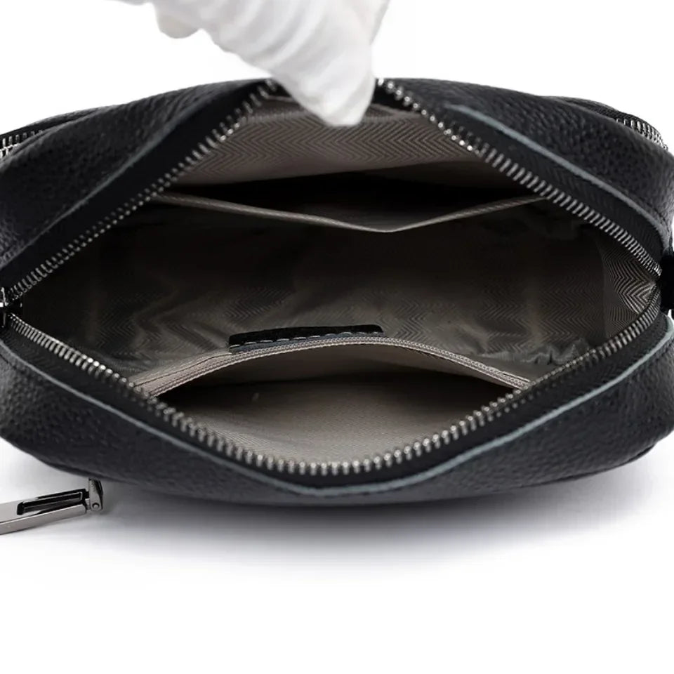 Zara Refined Leather Shoulder Bag