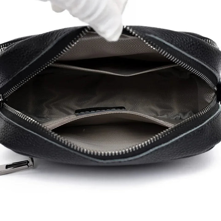 Zara Refined Leather Shoulder Bag