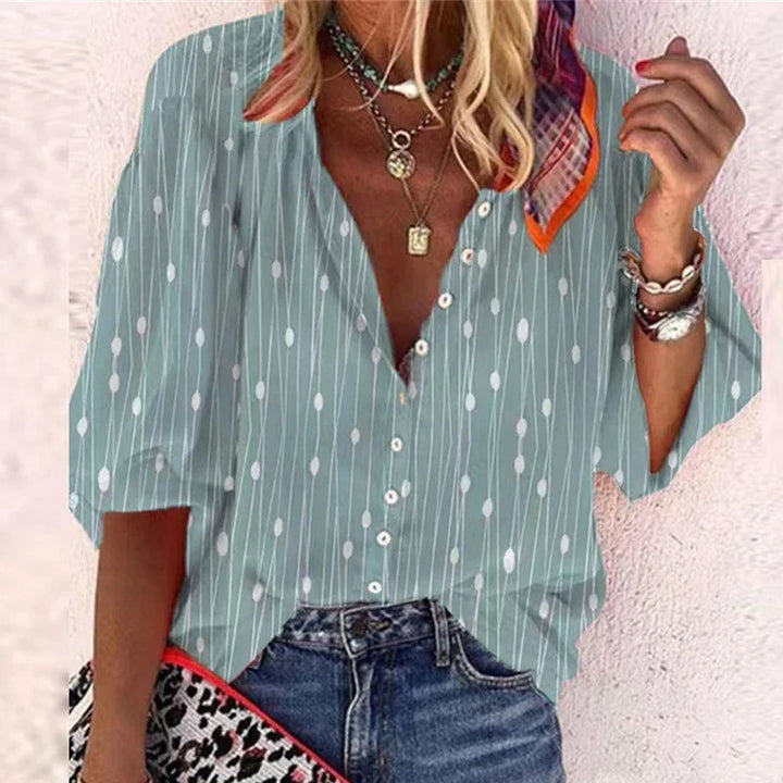 AYELIN™ | VINTAGE BUTTON BLOUSE