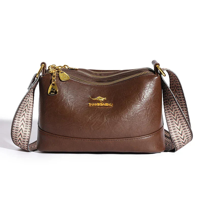Addison Refined Leather Shoulder Bag