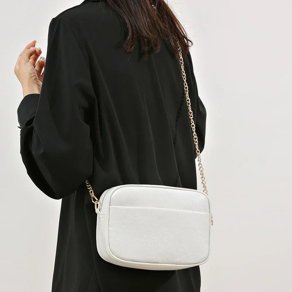 Zara Refined Leather Shoulder Bag