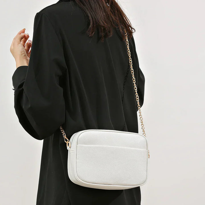 Zara Refined Leather Shoulder Bag