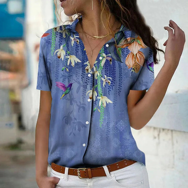 Elvéa™ | Floral Short Sleeve Shirt