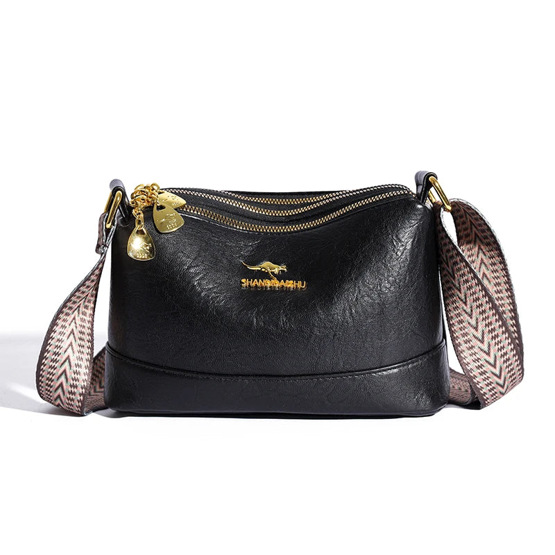 Addison Refined Leather Shoulder Bag