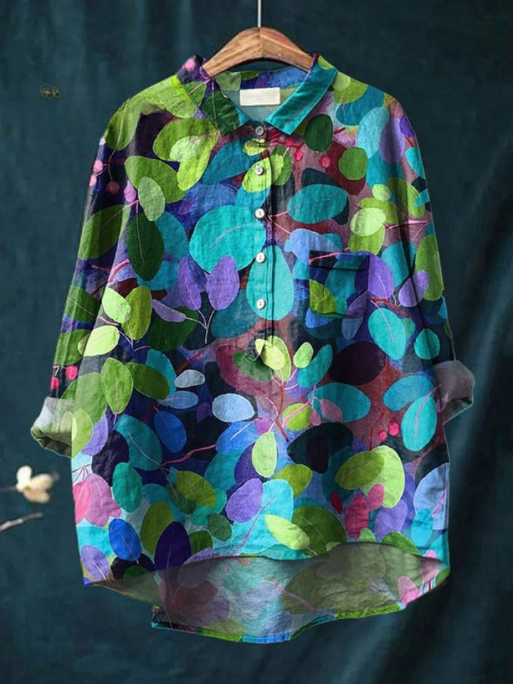 Ava - Vibrant Floral Embroidered Shirt