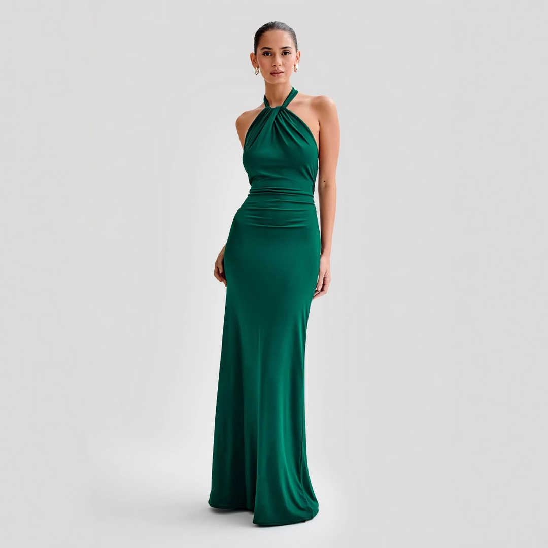 Jane™ | Halterneck Silk Dress