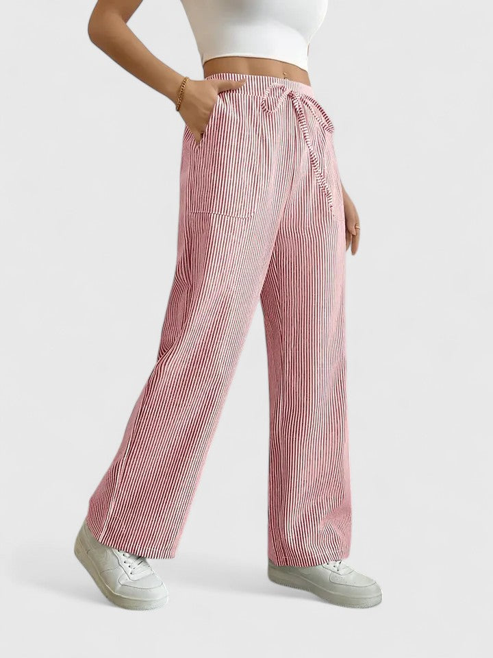 Isla | Wide-Leg Striped Trousers