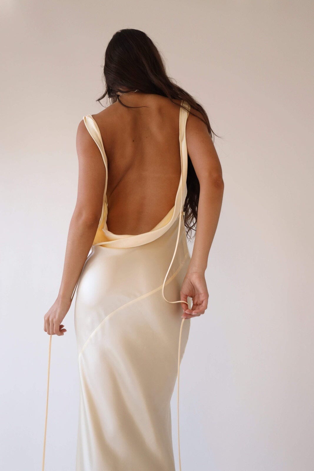 ISLA | SILK OPEN-BACK MAXI DRESS