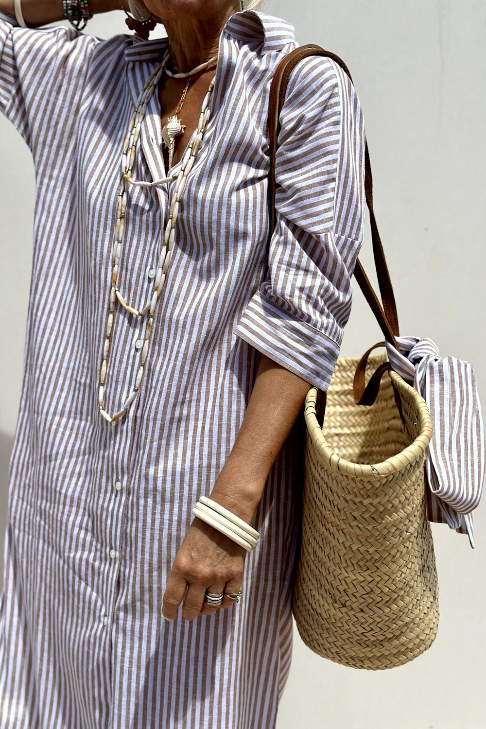 ISMARA™ | STRIPED SHIRT DRESS WITH REFINED COMFORT & CLASSIC STYLE