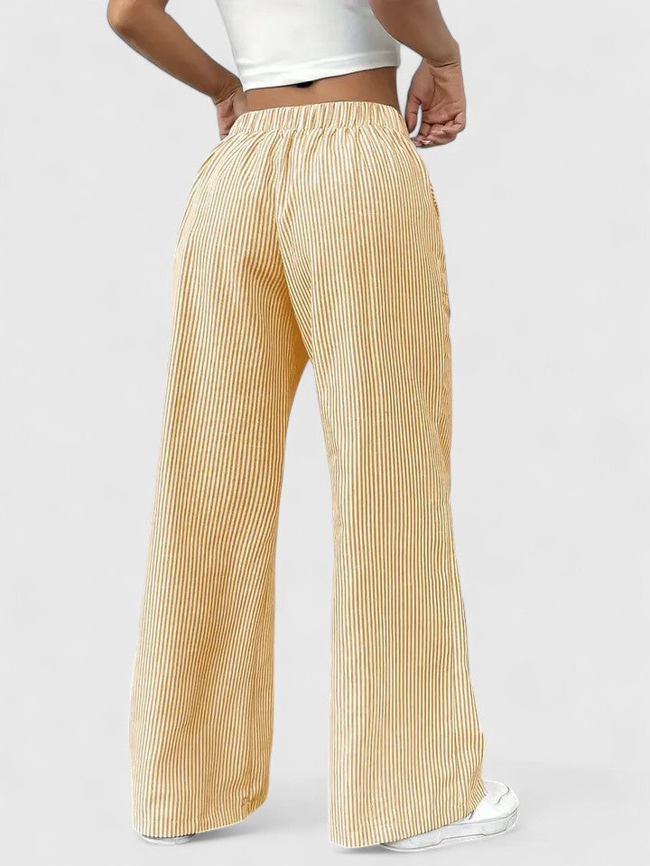 Isla | Wide-Leg Striped Trousers