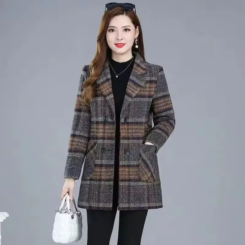 Aubrey™ - Elegant Plaid Blazer