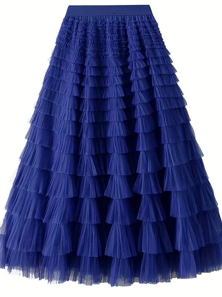 Cascade Layered Hem Skirt
