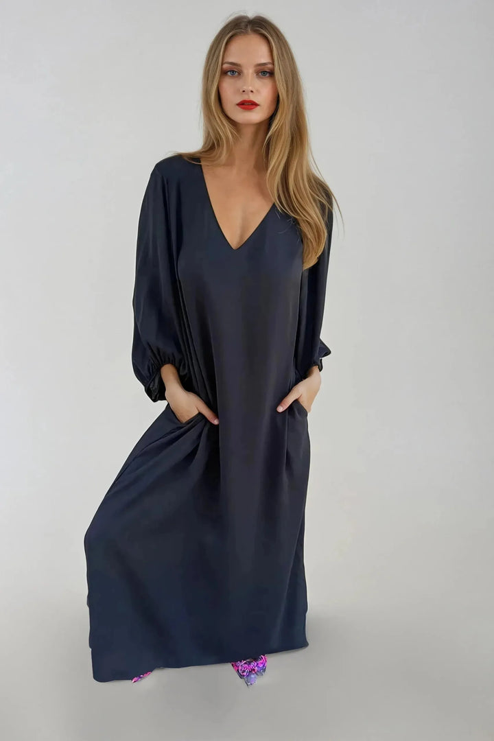 Lena Luxe Lantern Sleeve Dress