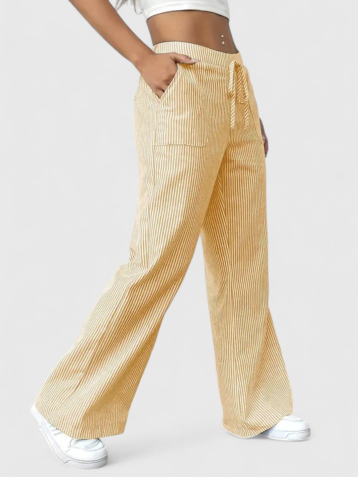 Isla | Wide-Leg Striped Trousers