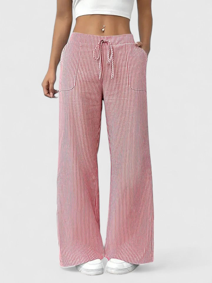 Isla | Wide-Leg Striped Trousers