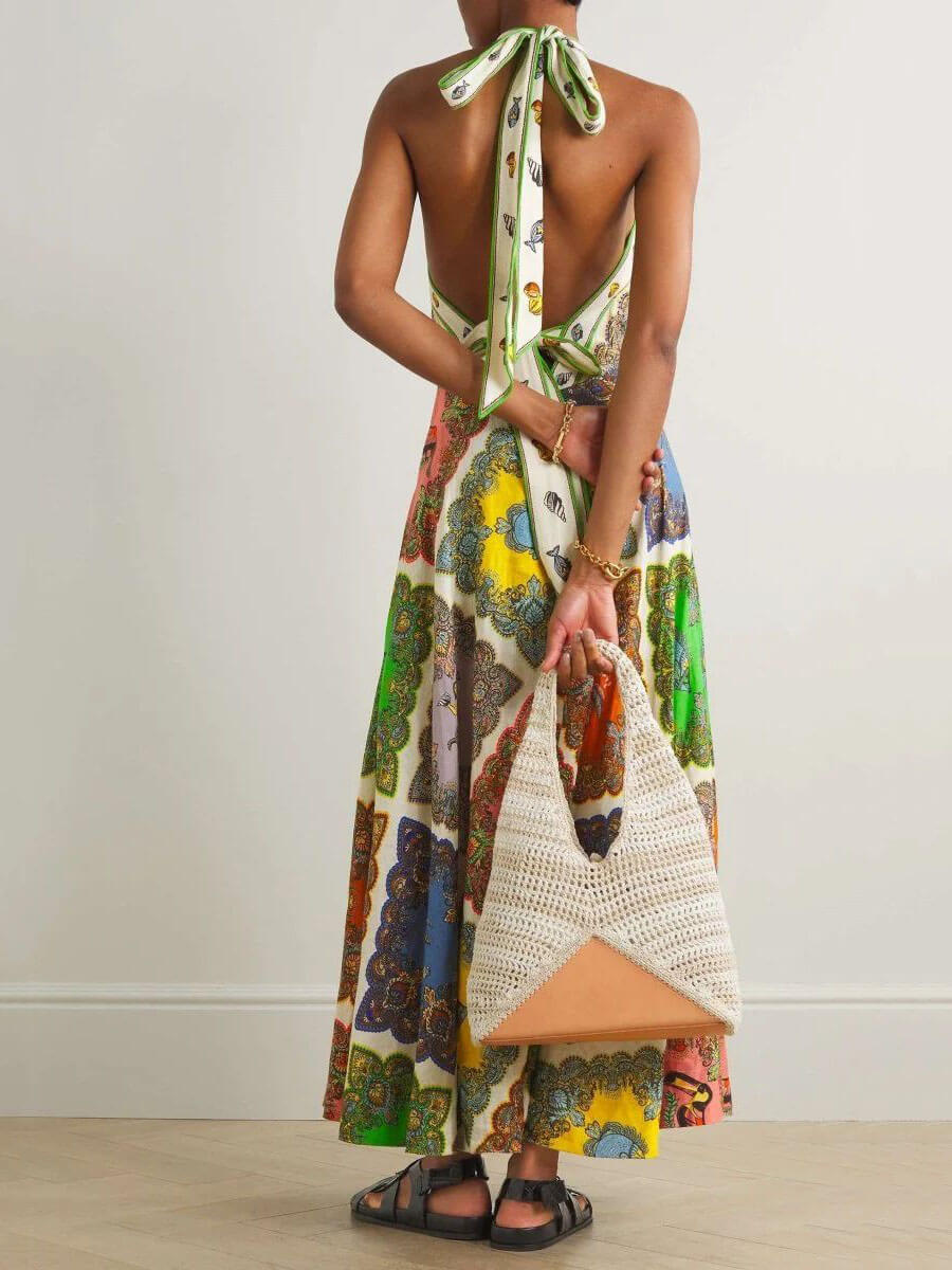 The Boho Luxe Halter Maxi Dress