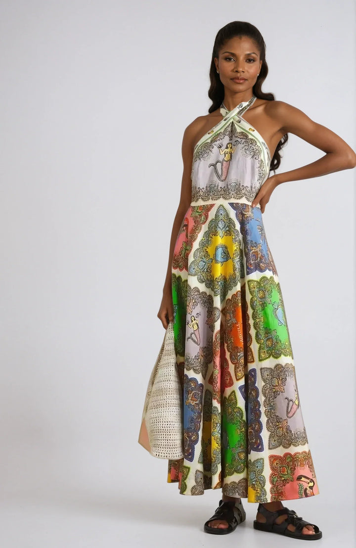 The Boho Luxe Halter Maxi Dress