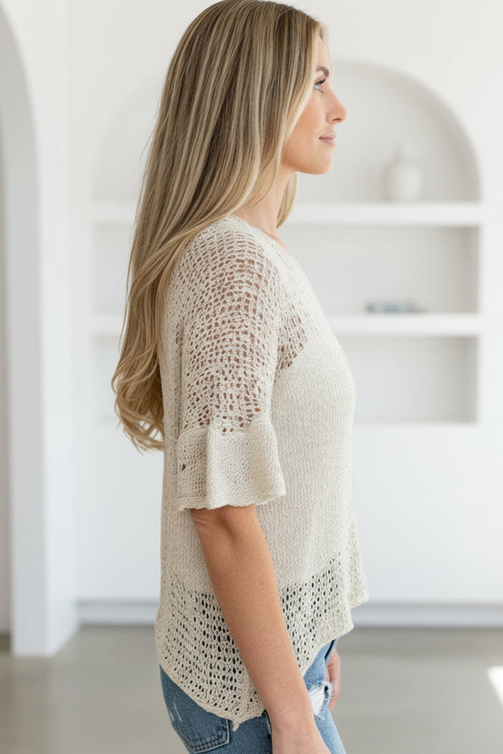 LILY - ELEGANT TEXTURED TOP