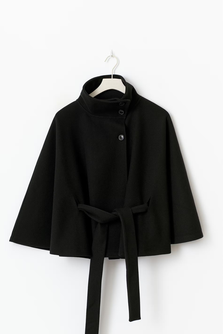 Loreza™ | Elegant Women’s Coat with Belt & High Collar