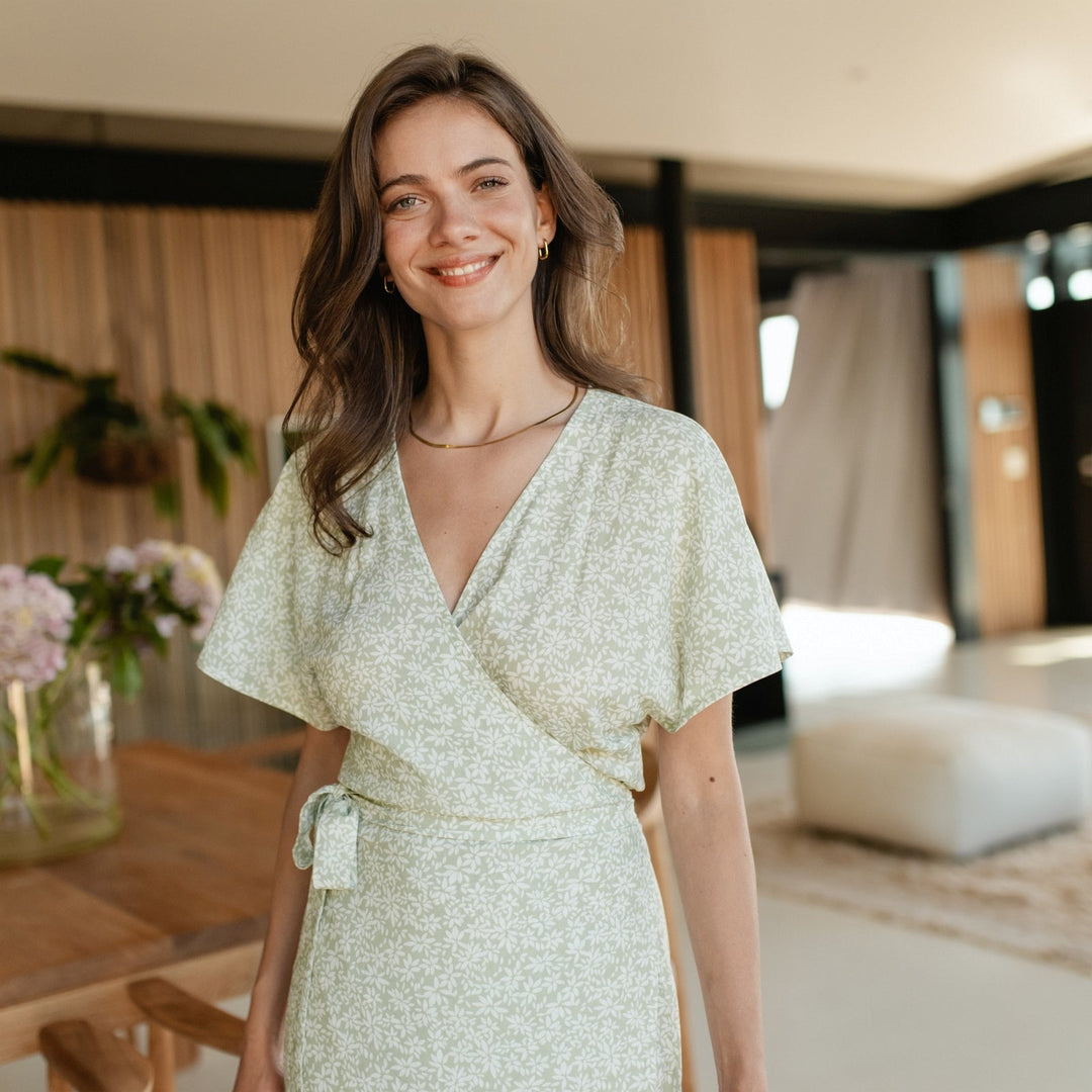 ELARA | FLORAL WRAP DRESS