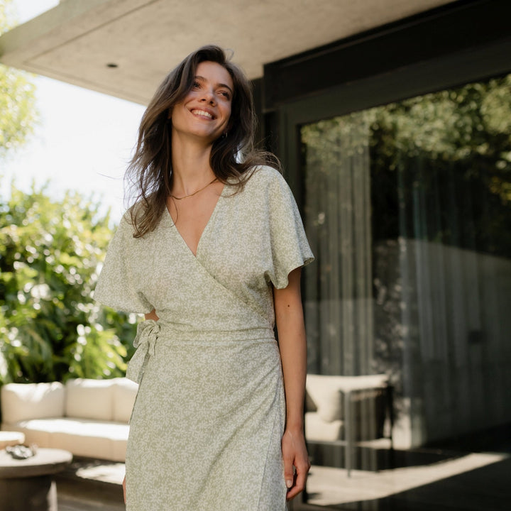 ELARA | FLORAL WRAP DRESS
