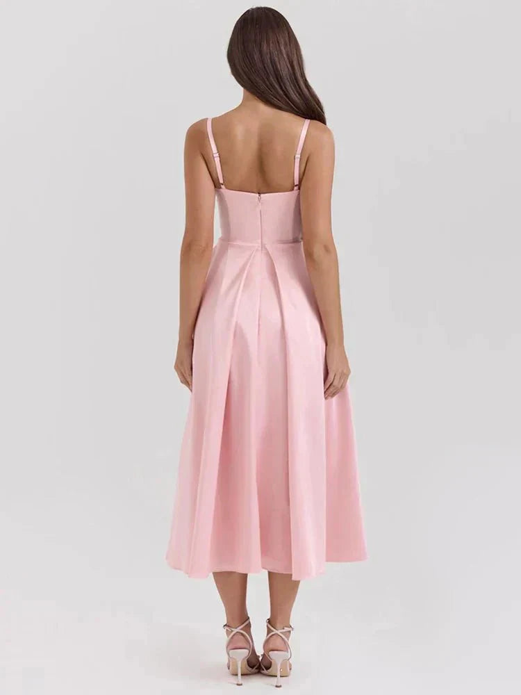 ELISE | SATIN SPAGHETTI STRAP DRESS