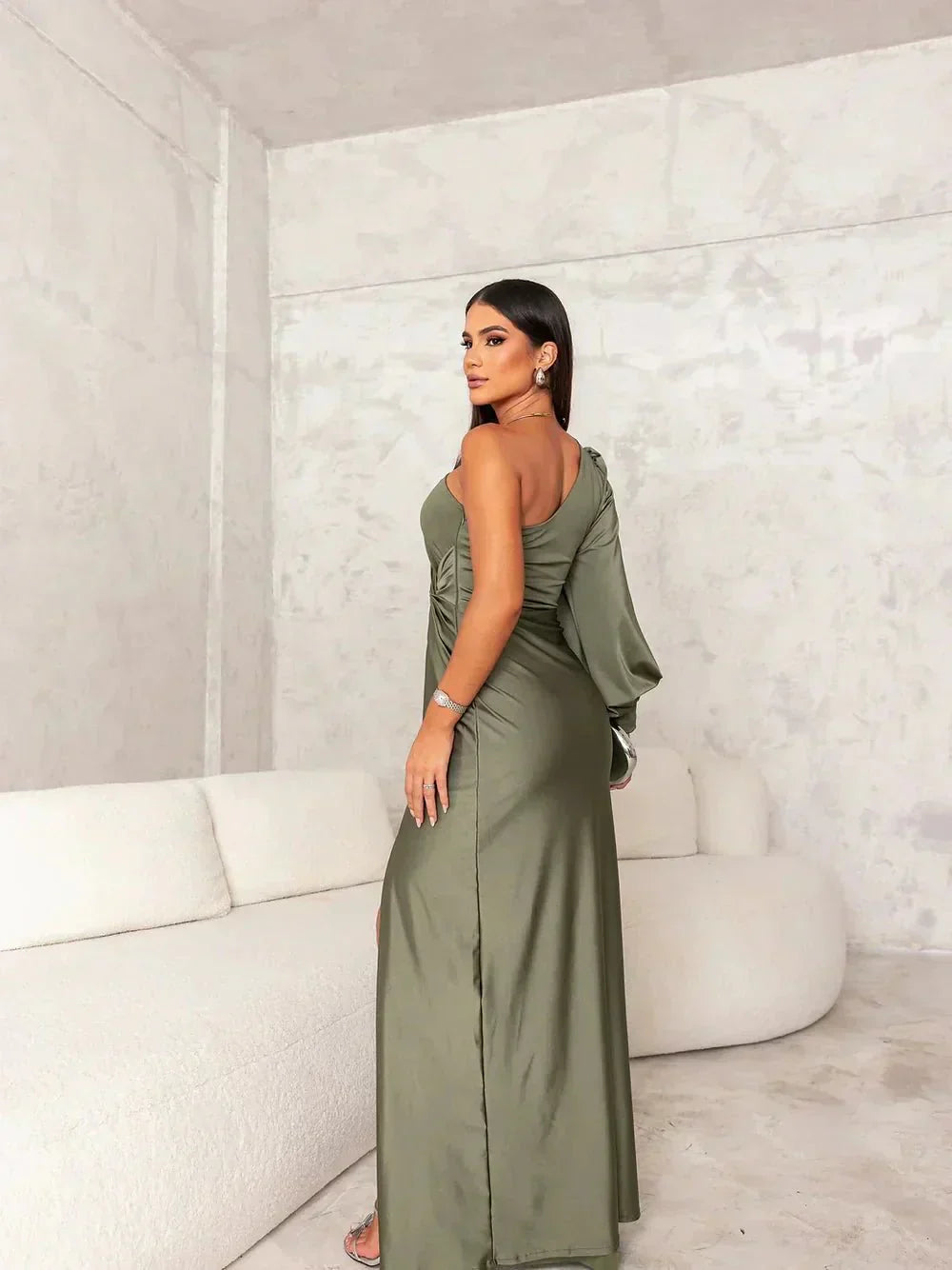 LIVIA | SILK SPLIT MAXI DRESS
